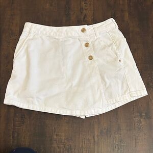 Zara Denim White Skort